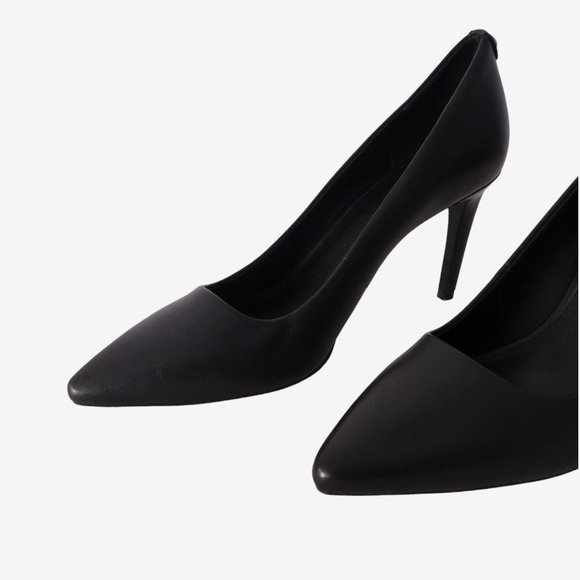 MICHAEL Michael Kors Alina Flex Black Leather Pointed Toe Pumps Size 10 - Picture 7 of 14